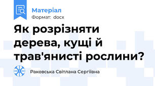 Як розрізняти дерева, кущі й трав'янисті рослини?