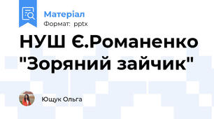 НУШ Є.Романенко "Зоряний зайчик"