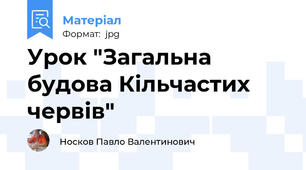 Урок "Загальна будова Кільчастих червів"