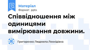 Співвідношення між одиницями вимірювання довжини.