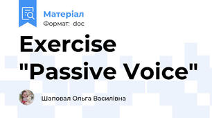 Exercise "Passive Voice"