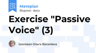 Exercise "Passive Voice" (3)