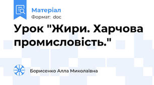 Урок "Жири. Харчова промисловість."