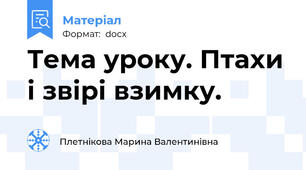Тема уроку. Птахи і звірі взимку.