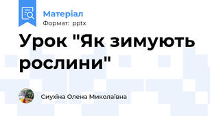 Урок "Як зимують рослини"