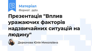 Презентація "Вплив уражаючих факторів надзвичайних ситуацій на людину"