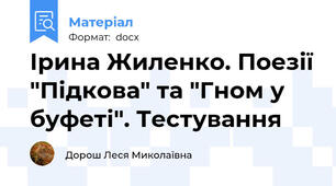 Ірина Жиленко. Поезії "Підкова" та "Гном у буфеті". Тестування