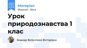 Урок природознавства 1 клас