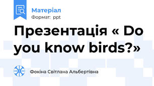 Презентація « Do you know birds?»
