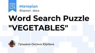 Word Search Puzzle "VEGETABLES"