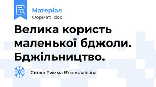 Велика користь маленької бджоли. Бджільництво.