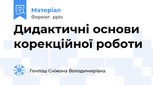 Дидактичні основи корекційної роботи