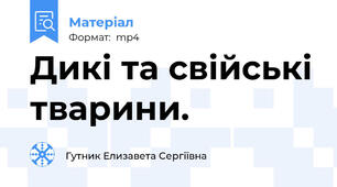 Дикі та свійські тварини.