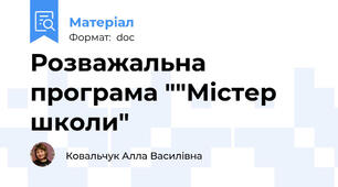 Розважальна програма ""Містер школи"