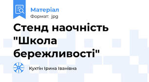 Стенд наочність "Школа бережливості"