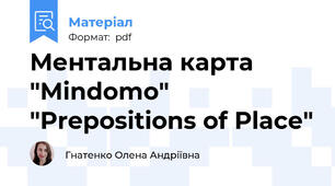 Ментальна карта "Mindomo"  "Prepositions of Place"