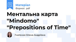 Ментальна карта "Mindomo"  "Prepositions of Time"