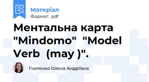 Ментальна карта "Mindomo"  "Model Verb  (may )".