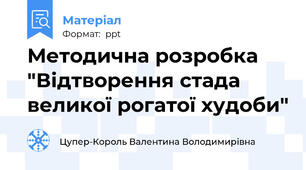 Методична розробка "Відтворення стада великої рогатої худоби"