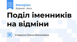Поділ іменників на відміни