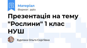 Презентація на тему "Рослини" 1 клас НУШ