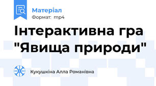 Інтерактивна гра "Явища природи"