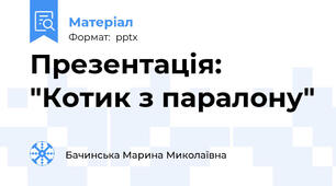 Презентація: "Котик з паралону"