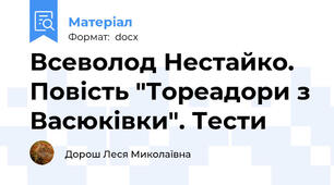 Всеволод Нестайко. Повість "Тореадори з Васюківки". Тести