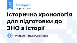 Історична хронологія для підготовки до ЗНО з історії
