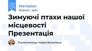 Зимуючі птахи нашої місцевості  Презентація