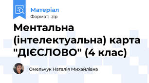 Ментальна (інтелектуальна) карта "ДІЄСЛОВО" (4 клас)