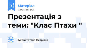 Презентація з теми: "Клас Птахи "