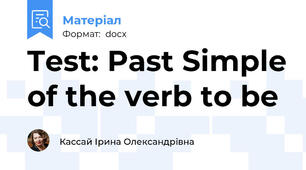 Test: Past Simple of the verb to be