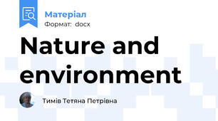 Nature and environment