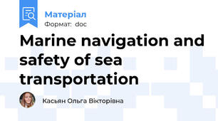 Marine navigation and safety of sea transportation