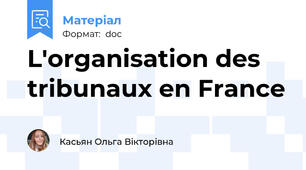 L'organisation des tribunaux en France