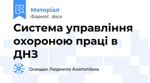 Система управління охороною праці в ДНЗ