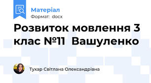 Розвиток мовлення 3 клас №11  Вашуленко