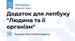 Додаток для лепбуку "Людина та її організм"