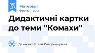 Дидактичні картки до теми "Комахи"