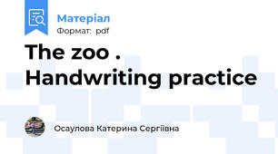 The zoo . Handwriting practice