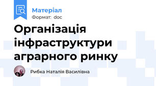 Організація інфраструктури аграрного ринку