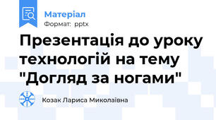 Презентація до уроку технологій на тему "Догляд за ногами"