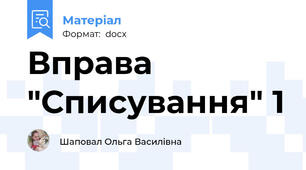 Вправа "Списування" 1
