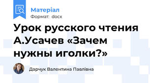 Урок русского чтения А.Усачев «Зачем нужны иголки?»
