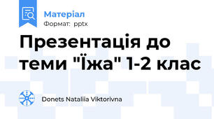 Презентація до теми "Їжа" 1-2 клас