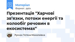 Презентація "Харчові зв’язки, потоки енергії та колообіг речовин в екосистемах"