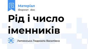 Рід і число іменників