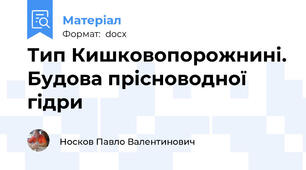Тип Кишковопорожнині. Будова прісноводної гідри