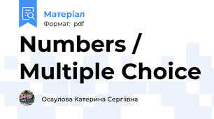 Numbers / Multiple Choice